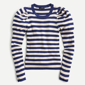 NWOT J.Crew Puff Sleeve Silk Blend Sweater
